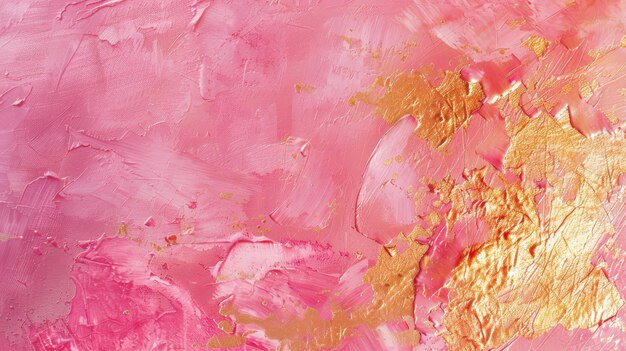 Photo pink and gold abstract art