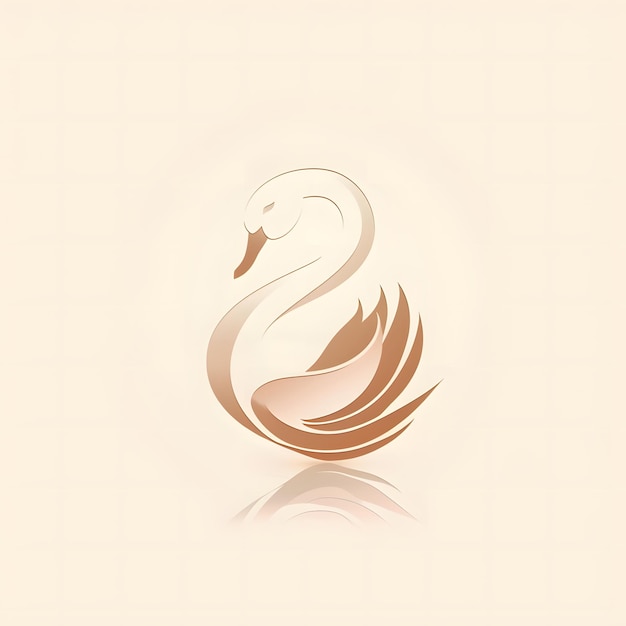 a pink and gold image of a swan on a pink background