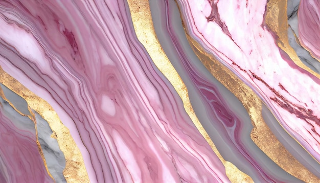 A pink and gold marble slab with a pink and gold stripe.