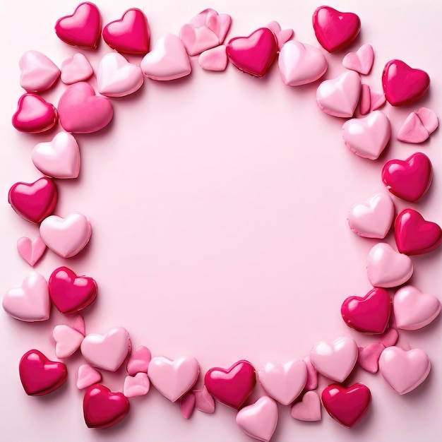 pink heart frame