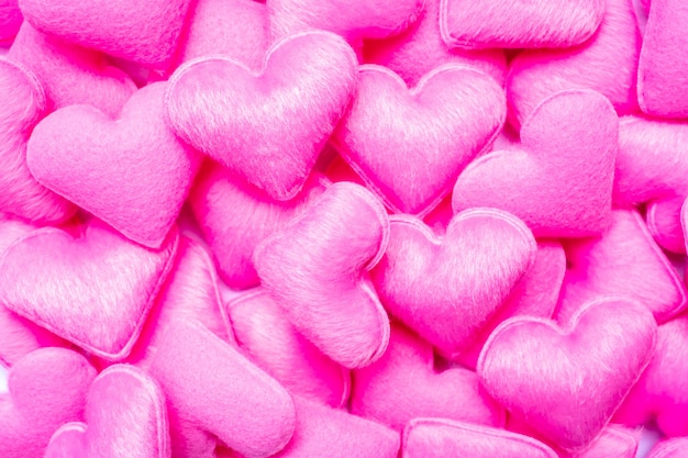 Pink heart shape decoration background.