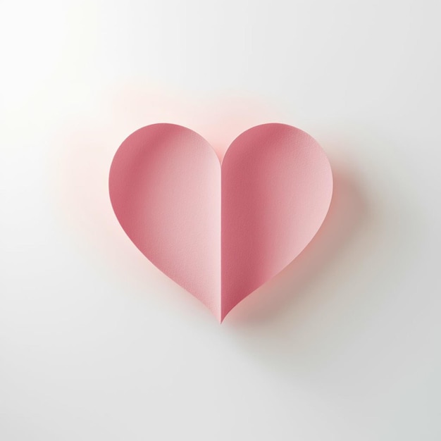 a pink heart shaped paper with the word love on it