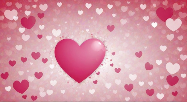 a pink heart with many small hearts on the pink background