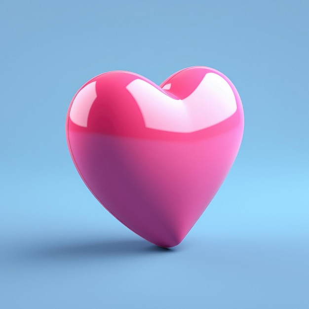 A pink heart with a pink heart on the bottom.