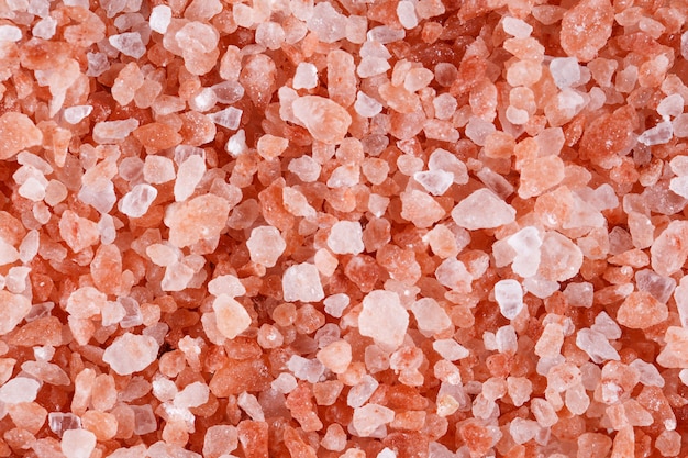 Pink himalayan salt isolated 