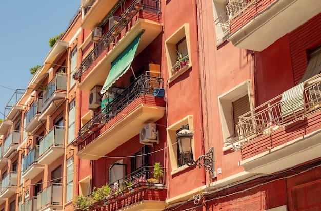 Pink house in Valencia Spain July 2022