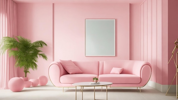 Pink Interior Design Background