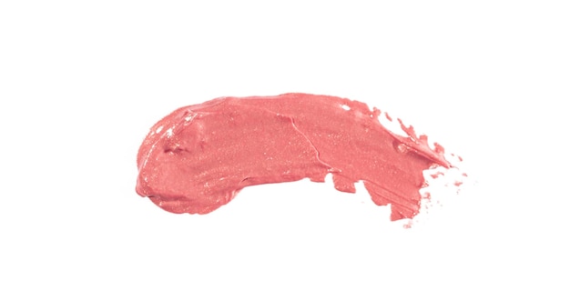 A pink lip gloss with a white background.