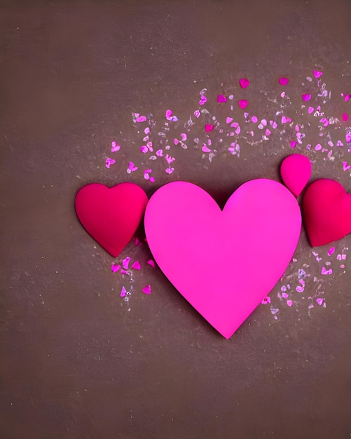 Pink Love Heart Shape Background