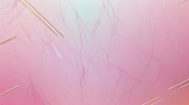 Pink marble pastel gradient background with golden lines