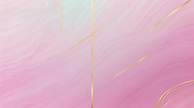 Pink marble pastel gradient background with golden lines