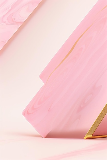 Pink marble pastel gradient background with golden lines