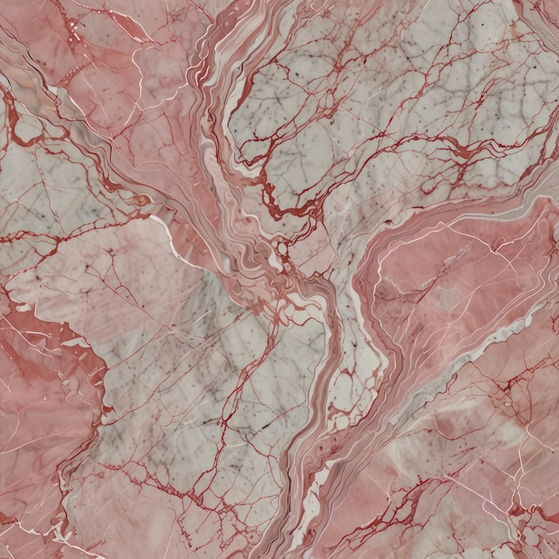 A pink marble texture with soft pink hues and white or grey veining