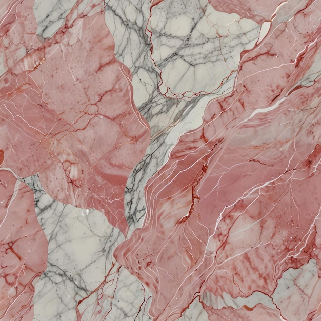 A pink marble texture with soft pink hues and white or grey veining