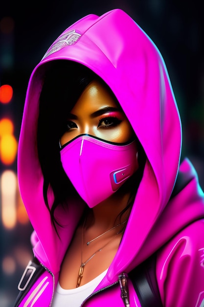 Pink masked beauty