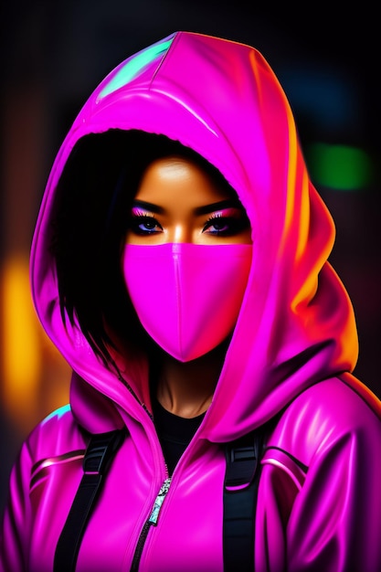 Pink masked girl