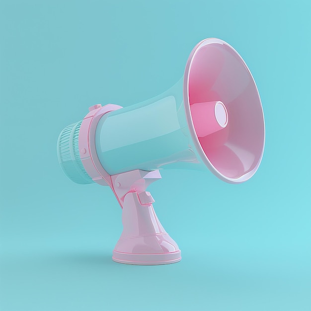 a pink megaphone with a pink cover that says  the word mega