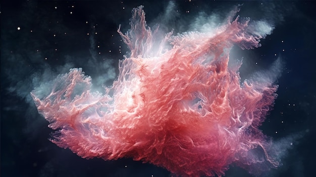 A Pink Nebula in Space Illustration Background