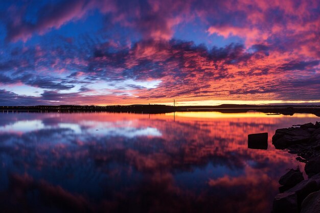 Pink Night Sky Panorama