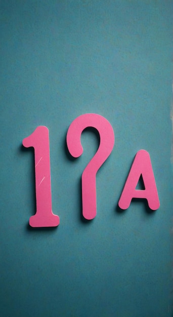 a pink number 1 is on a blue background