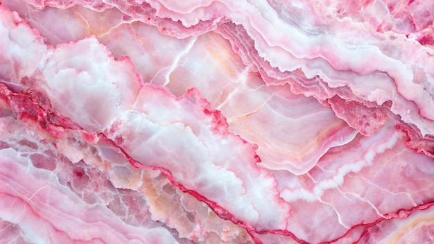 Photo pink onyx crystal marble texture with icy colors polished quartz stone background it can be used for interiorexterior home decoration and ceramic tile surface wallpaper