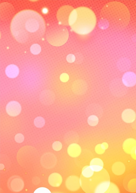 Pink and orange bokeh vertical banner background