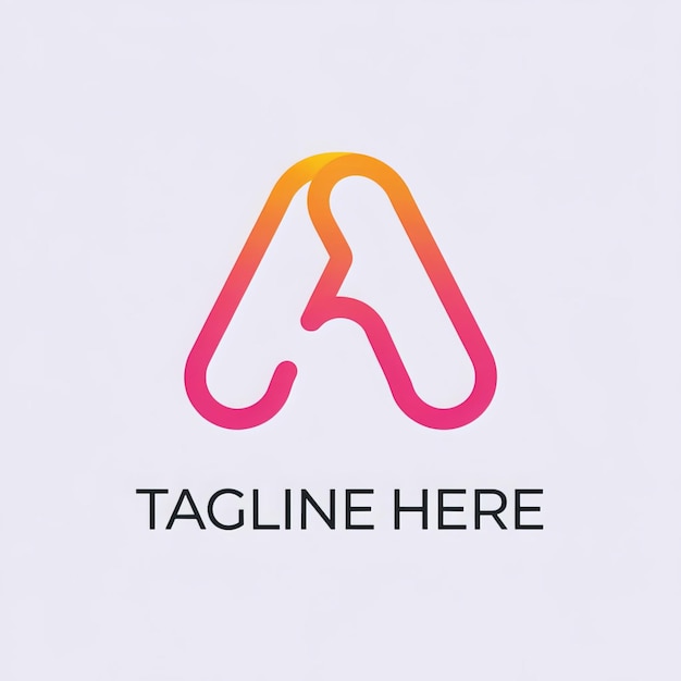 a pink and orange logo with a pink and orange logo