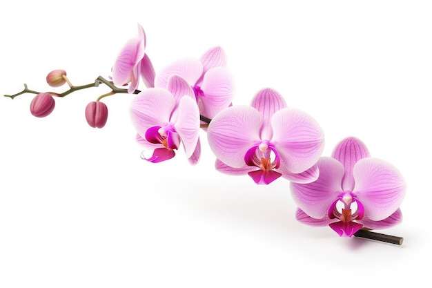 Pink Orchid isolated on white background