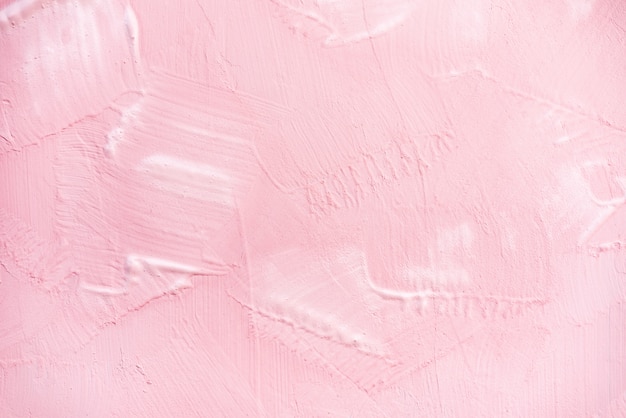 Pink paint on wall texture background