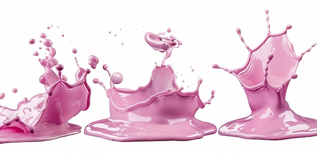 Pink Paint with Splashes of Pink and a Solid Pink Hue