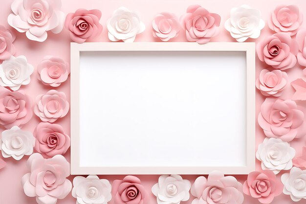 Pink Paper Frame Rose and Gift Arrangement