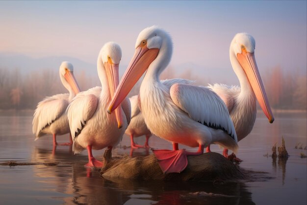 Pink Pelicans from Africa Discover Siberian Delicacies Feast on Fish