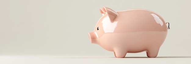 A pink piggy bank is flipped upside down showcasing an empty interior symbolizing financial c