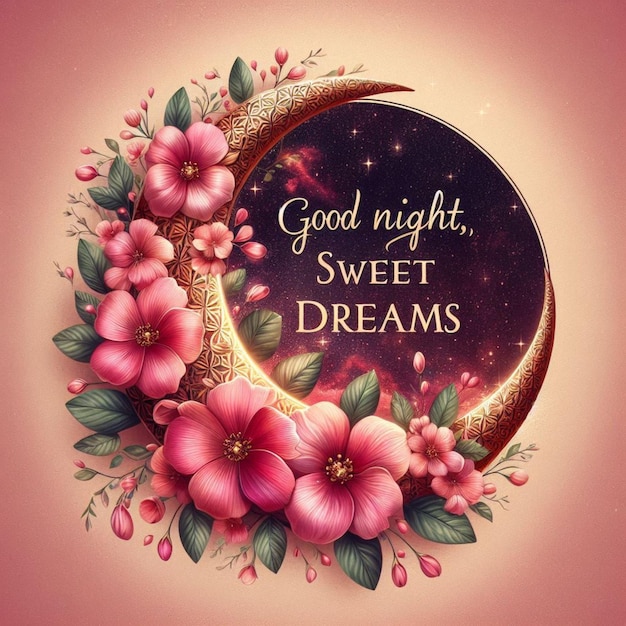 a pink and pink poster with the words good dreams dreams dreams dreams