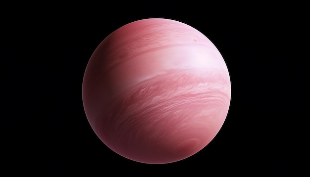 Pink Planet Side View Isolation