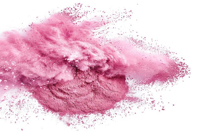 Photo a pink powder explosion