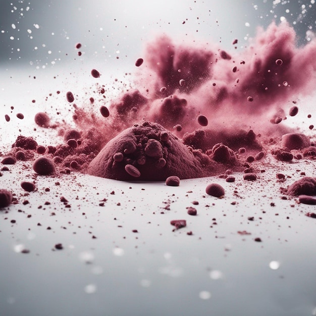 pink powder splash