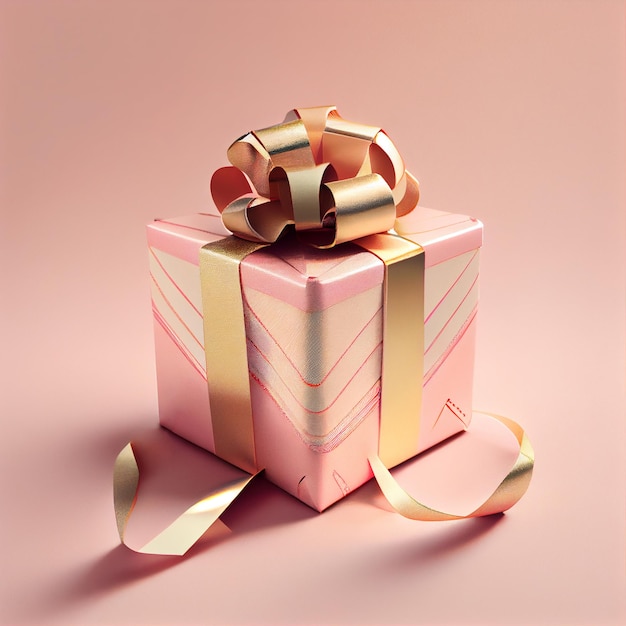 Pink Present gift box illustration