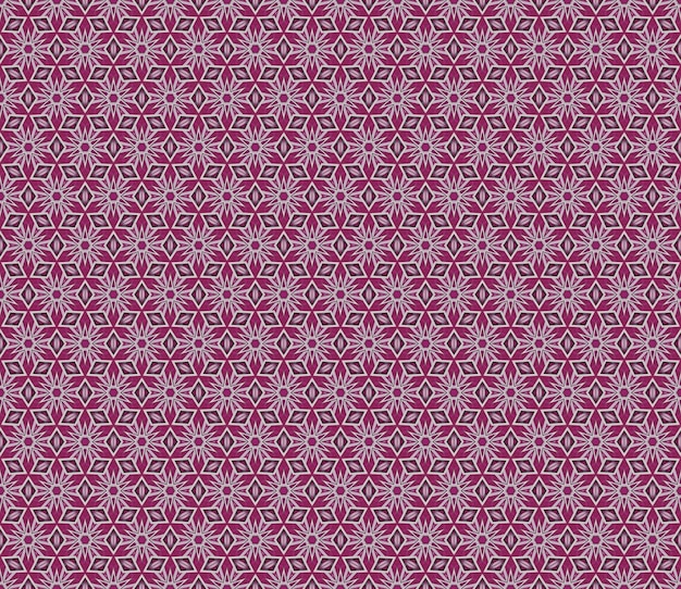 A pink and purple background with a pattern of circles and stars.