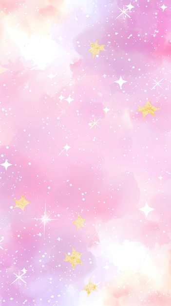 Photo a pink and purple background with stars and stars