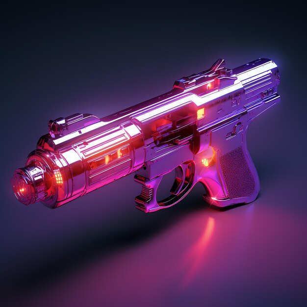 Photo a pink and purple gun