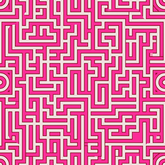 Photo pink and purple maze with a pink background