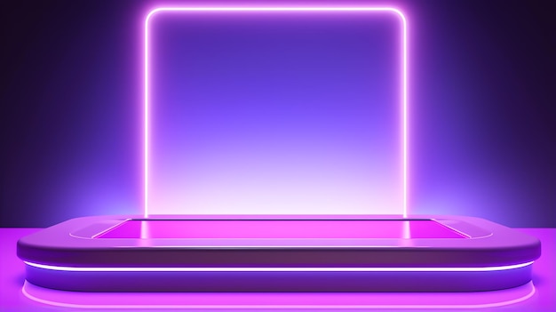 a pink and purple neon light