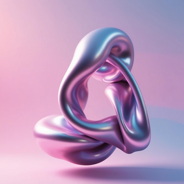 Photo a pink and purple sculpture of a letter e