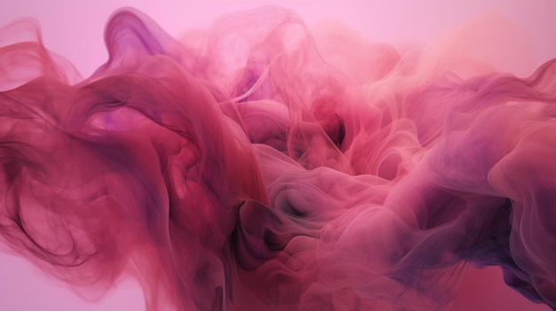 A pink and purple smoke is in a pink background.