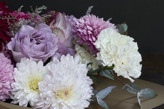 Pink and purple toned bouquet