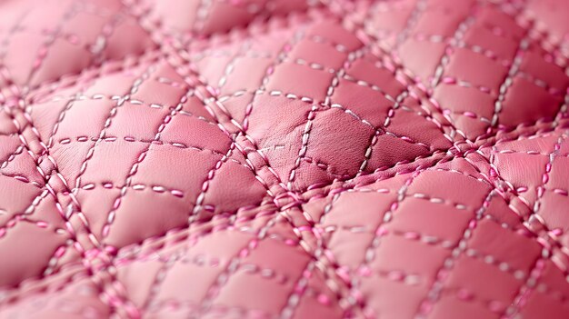 Photo a pink quilted quilt with a pink diamond on it