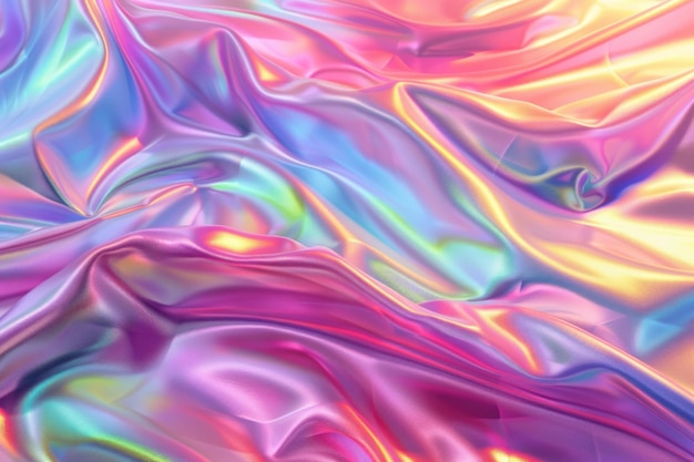 Pink Rainbow Holographic Iridescent Background