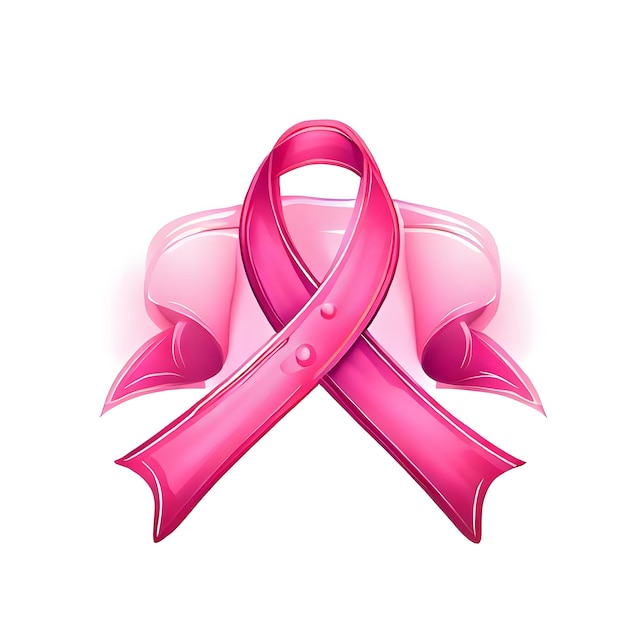 Pink ribbon awareness for international breast cancer day