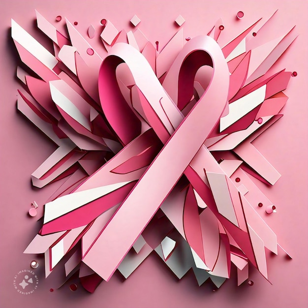 Photo pink ribbon for breast cancer awareness